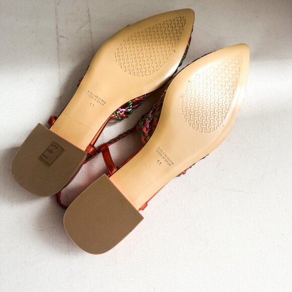 Le Canadienne PLAYFUL SLINGBACK WOVEN LEATHER FLAT 11 - Picture 4 of 6